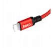 Kábel HOCO X14 LIGHTNING iPHONE 2A NYLON 1m - červený