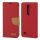 Púzdro knižkové diárové CANVAS BOOK pre LG X MACH - červené