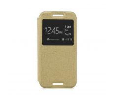 Knižkové púzdro S-VIEW FLEXI pre SAMSUNG GALAXY A3 (A310F) 2016 - zlaté