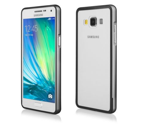 Púzdro Rámik BUMPER LUXURY + ACRYLIC GLASS pre SAMSUNG GALAXY A3 (A300) - čierne