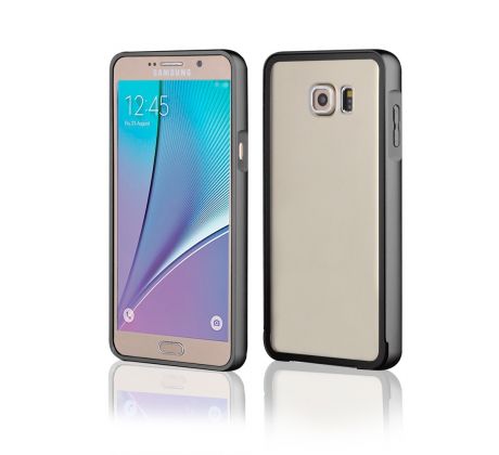 Púzdro Rámik BUMPER LUXURY + ACRYLIC GLASS pre SAMSUNG GALAXY NOTE 5 (N920) - čierne