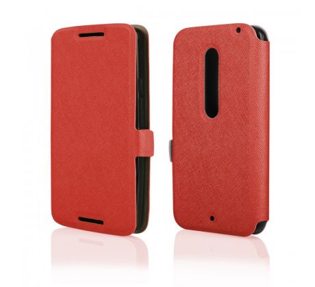 Púzdro knižkové FLIP CASE SOFT pre MOTOROLA MOTO X STYLE - červené