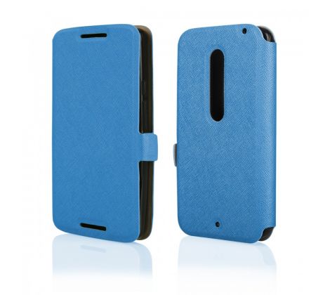 Púzdro knižkové FLIP CASE SOFT pre MOTOROLA MOTO X STYLE - modré