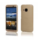Púzdro SILIKÓNOVÉ JELLY CASE METALLIC pre HTC ONE M9 - zlaté