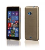Púzdro SILIKÓNOVÉ JELLY CASE METALLIC pre MICROSOFT LUMIA 535 - zlaté