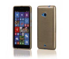 Púzdro SILIKÓNOVÉ JELLY CASE METALLIC pre MICROSOFT LUMIA 535 - zlaté