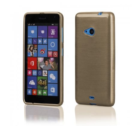 Púzdro SILIKÓNOVÉ JELLY CASE METALLIC pre MICROSOFT LUMIA 535 - zlaté