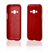 Púzdro SILIKÓNOVÉ JELLY CASE METALLIC pre SAMSUNG GALAXY J1 (J120F) 2016 - červené