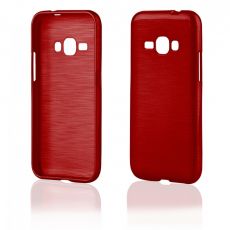 Púzdro SILIKÓNOVÉ JELLY CASE METALLIC pre SAMSUNG GALAXY J1 (J120F) 2016 - červené
