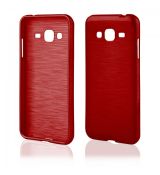 Púzdro SILIKÓNOVÉ JELLY CASE METALLIC pre SAMSUNG GALAXY J3 (J320F) 2016 - červené