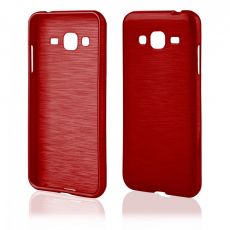 Púzdro SILIKÓNOVÉ JELLY CASE METALLIC pre SAMSUNG GALAXY J3 (J320F) 2016 - červené