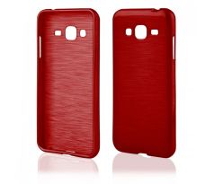Púzdro SILIKÓNOVÉ JELLY CASE METALLIC pre SAMSUNG GALAXY J3 (J320F) 2016 - červené