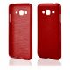 Púzdro SILIKÓNOVÉ JELLY CASE METALLIC pre SAMSUNG GALAXY J3 (J320F) 2016 - červené