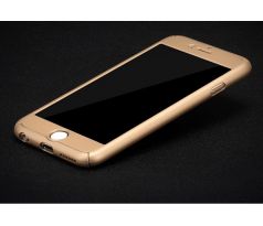 Púzdro 360 FULL BODY + TVRDENÉ SKLO pre SAMSUNG GALAXY J3 (J320F) 2016 - zlaté