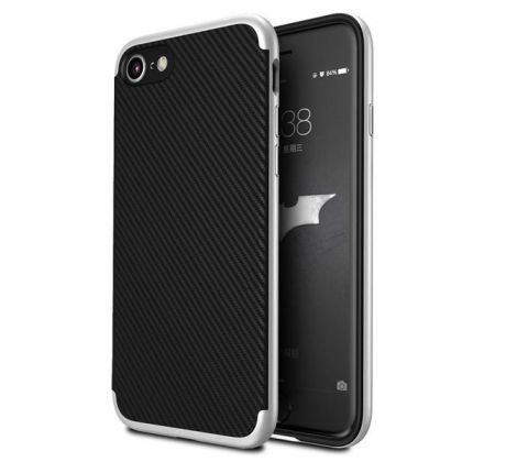 Púzdro HYBRID CARBON CASE pre APPLE IPHONE 7 PLUS 5,5" - strieborné