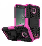 Púzdro PANZER CASE pre Púzdro LENOVO MOTO Z PLAY -  ružovo čierne