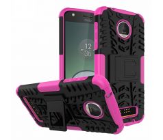 Púzdro PANZER CASE pre Púzdro LENOVO MOTO Z PLAY - ružovo čierne
