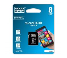 Pamäťová karta GOODRAM MICRO SDHC 8GB s adaptérom