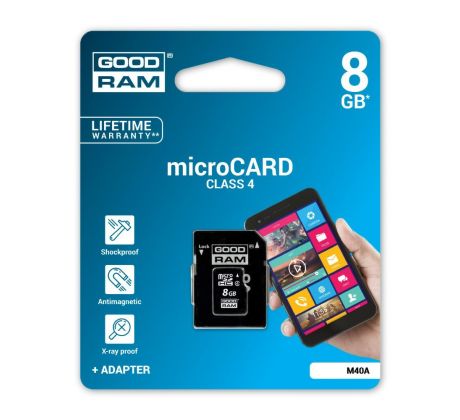 Pamäťová karta GOODRAM MICRO SDHC 8GB s adaptérom