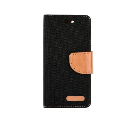 Púzdro knižkové diárové CANVAS BOOK pre LENOVO K6 NOTE - čierne