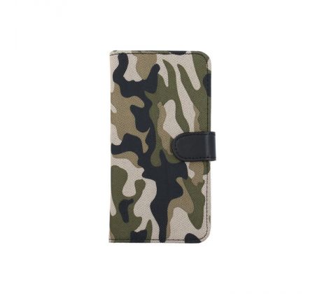 Púzdro knižkové diárové FANCY ARMY  pre LG K8 (2017) - khaki