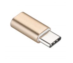 Adaptér Micro Usb - USB TYP C (PA-30) - zlatý