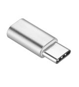 Adaptér Micro Usb - USB TYP C (PA-30) - strieborný
