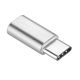 Adaptér Micro Usb - USB TYP C (PA-30) - strieborný