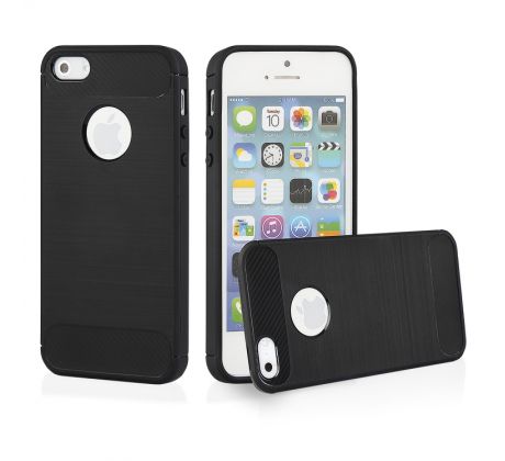 Púzdro CARBON CASE pre APPLE IPHONE 5/5s/5SE  - čierne