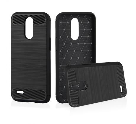 Púzdro CARBON CASE pre LG K10 (2017) - čierne