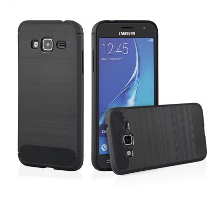 Púzdro CARBON CASE pre SAMSUNG GALAXY J3 (J320F) 2016 - čierne