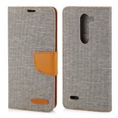 Púzdro knižkové diárové CANVAS BOOK pre LG X MACH - šedé