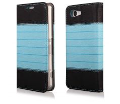 Knižkové púzdro FLIP CASE DOUBLE pre SAMSUNG GALAXY S5 MINI (G800) - čierno modré