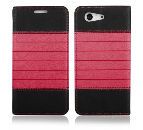 Knižkové púzdro FLIP CASE DOUBLE pre SAMSUNG GALAXY S4 MINI (i9190) - čierno červené