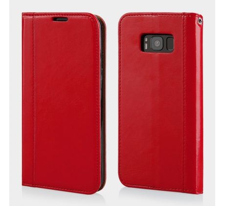 Púzdro knižkové diárové FLIP CASE ELEGANCE pre SAMSUNG GALAXY S8 (G950F) - červené