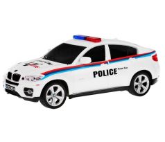 Policajné BMW X6 na diaľkové ovládanie - biele