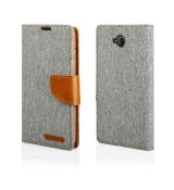 Púzdro knižkové diárové CANVAS BOOK pre MICROSOFT LUMIA 650 - šedé