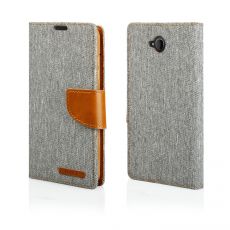 Púzdro knižkové diárové CANVAS BOOK pre MICROSOFT LUMIA 650 - šedé