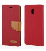 Púzdro knižkové diárové CANVAS BOOK pre SAMSUNG GALAXY J3 (J330F) 2017 - červené