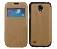 Knižkové Púzdro SLIM VIEW pre SAMSUNG GALAXY S4 MINI (i9190) - zlaté