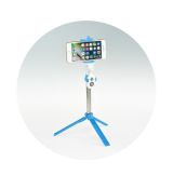 Držiak na SELFIE s BLUETOOTH s ovládaním a funkciou statívu - modrý