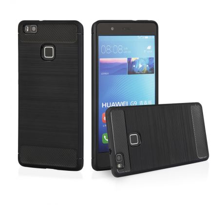 Púzdro CARBON CASE pre HUAWEI P9 LITE  - čierne