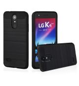 Púzdro CARBON CASE pre LG K4 (2017) - čierne