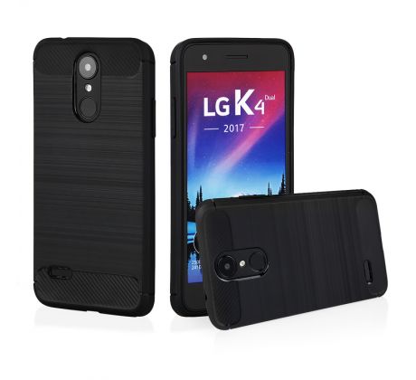 Púzdro CARBON CASE pre LG K4 (2017) - čierne