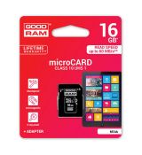 Pamäťová karta GOODRAM MICRO SDHC 16GB s adaptérom