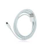 Kábel USB - micro USB univerzálny 2m - biely