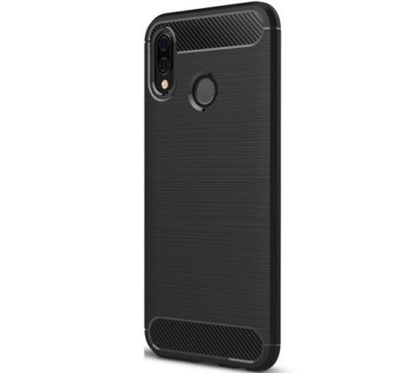 Púzdro CARBON CASE pre HUAWEI P20 LITE - čierne