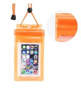 Vodotesné univerzálne púzdro na mobil so zipsom - oranžové