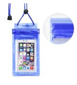 Vodotesné univerzálne púzdro na mobil so zipsom - modré