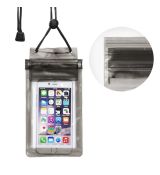 Vodotesné univerzálne púzdro na mobil so zipsom - čierne